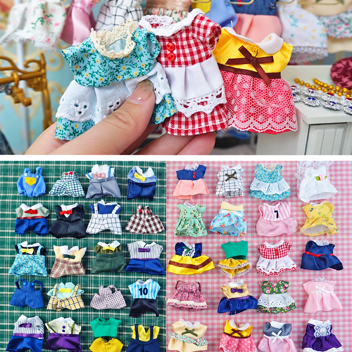 Miniature Outfit Options for Forest Animal Dolls