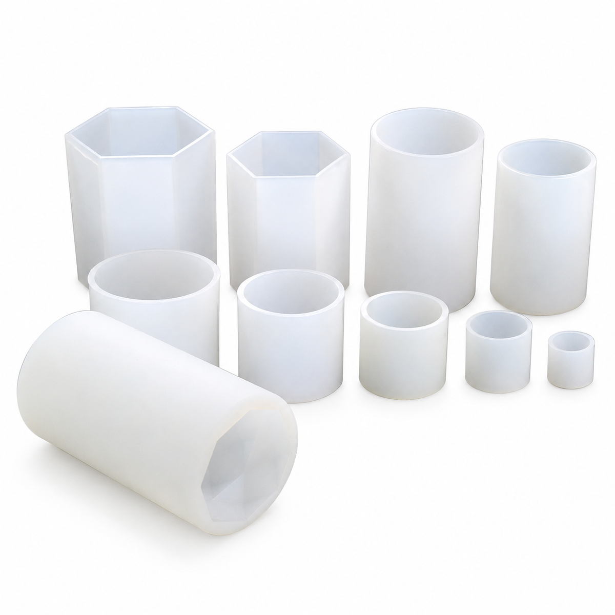 Silicone Cylinder or Hexagon Craft Mold