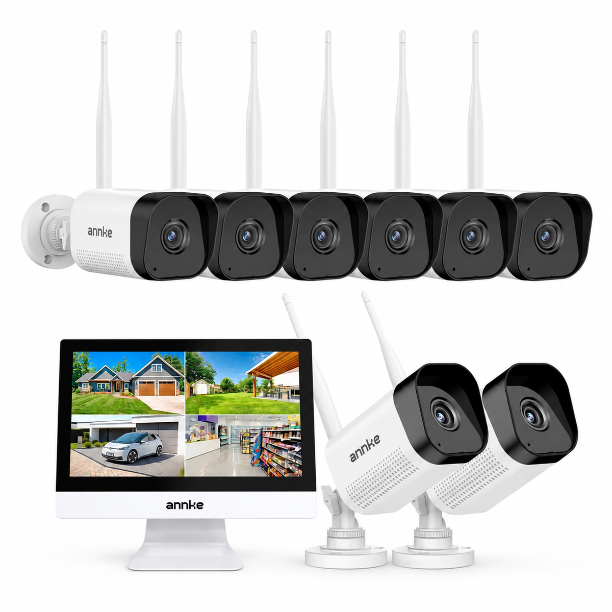WiFi Camera System with 12-Inch LCD, 3–8 MP Options