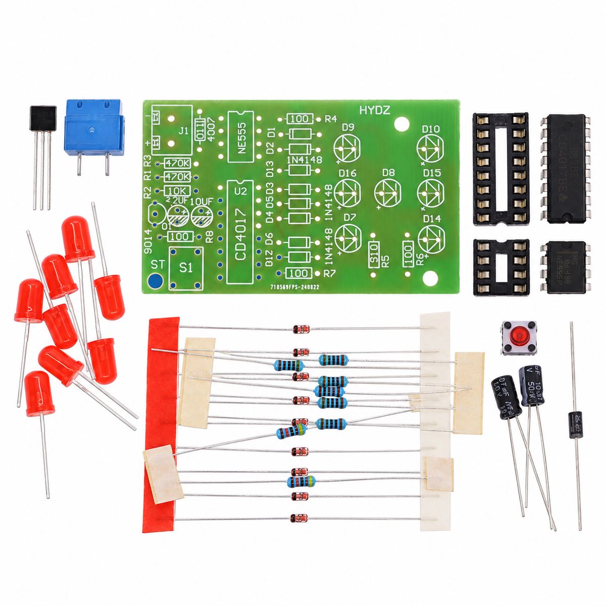 Electronic Dice DIY Circuit Kit, 4.5–5.5 V