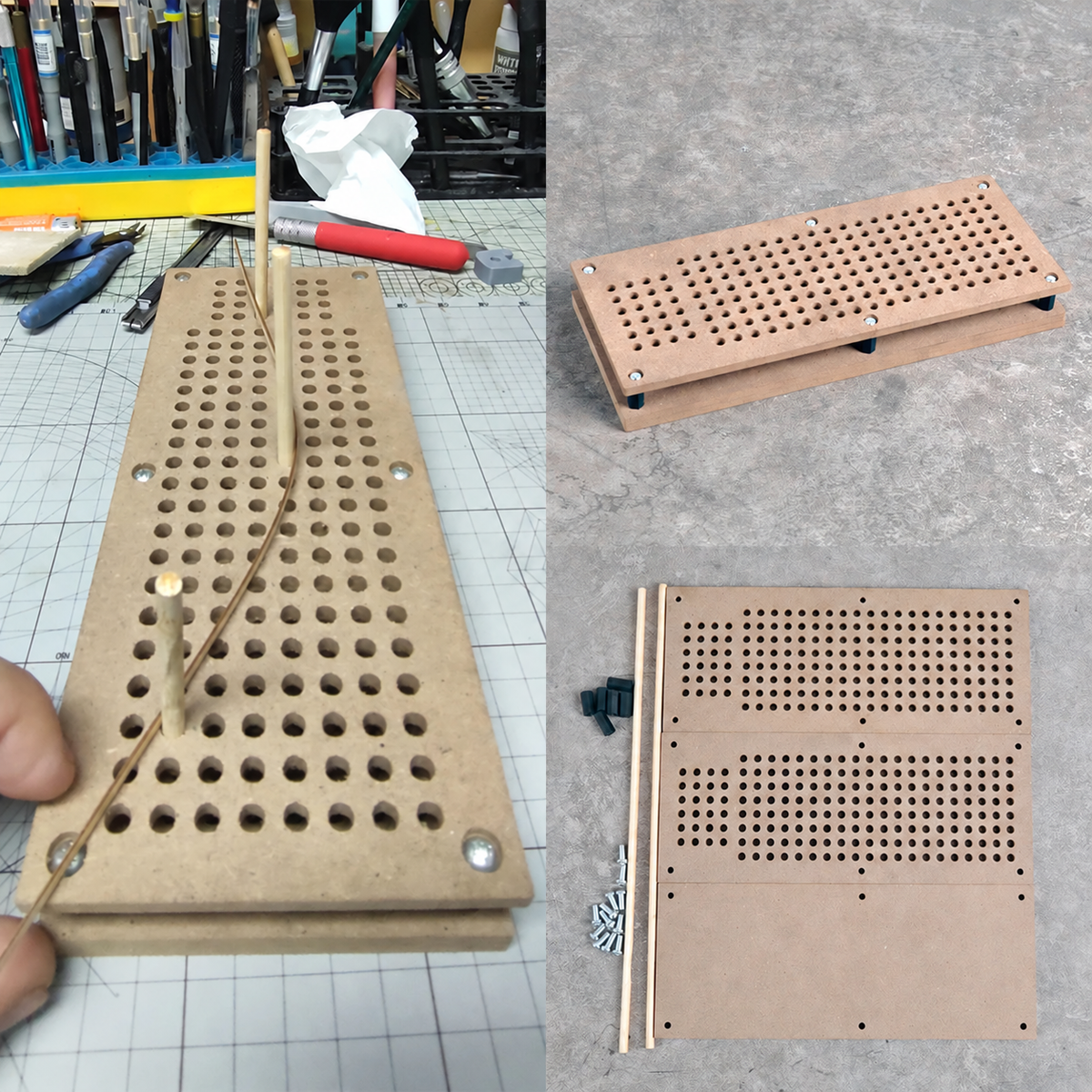 Wood Strip Bending and Shaping Tool Kit for Model Building