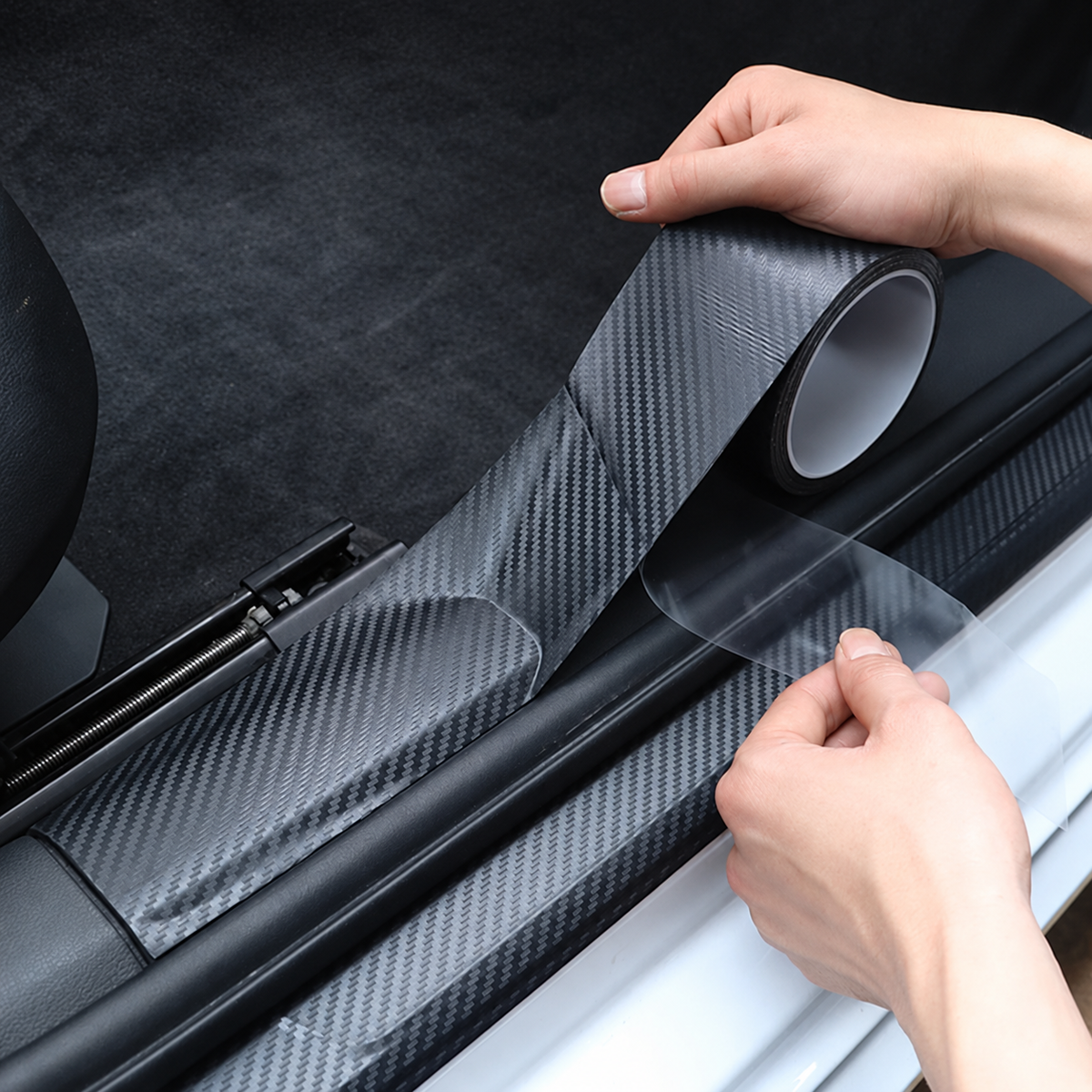 Carbon-Pattern Adhesive Vehicle Trim Tape – 3 m