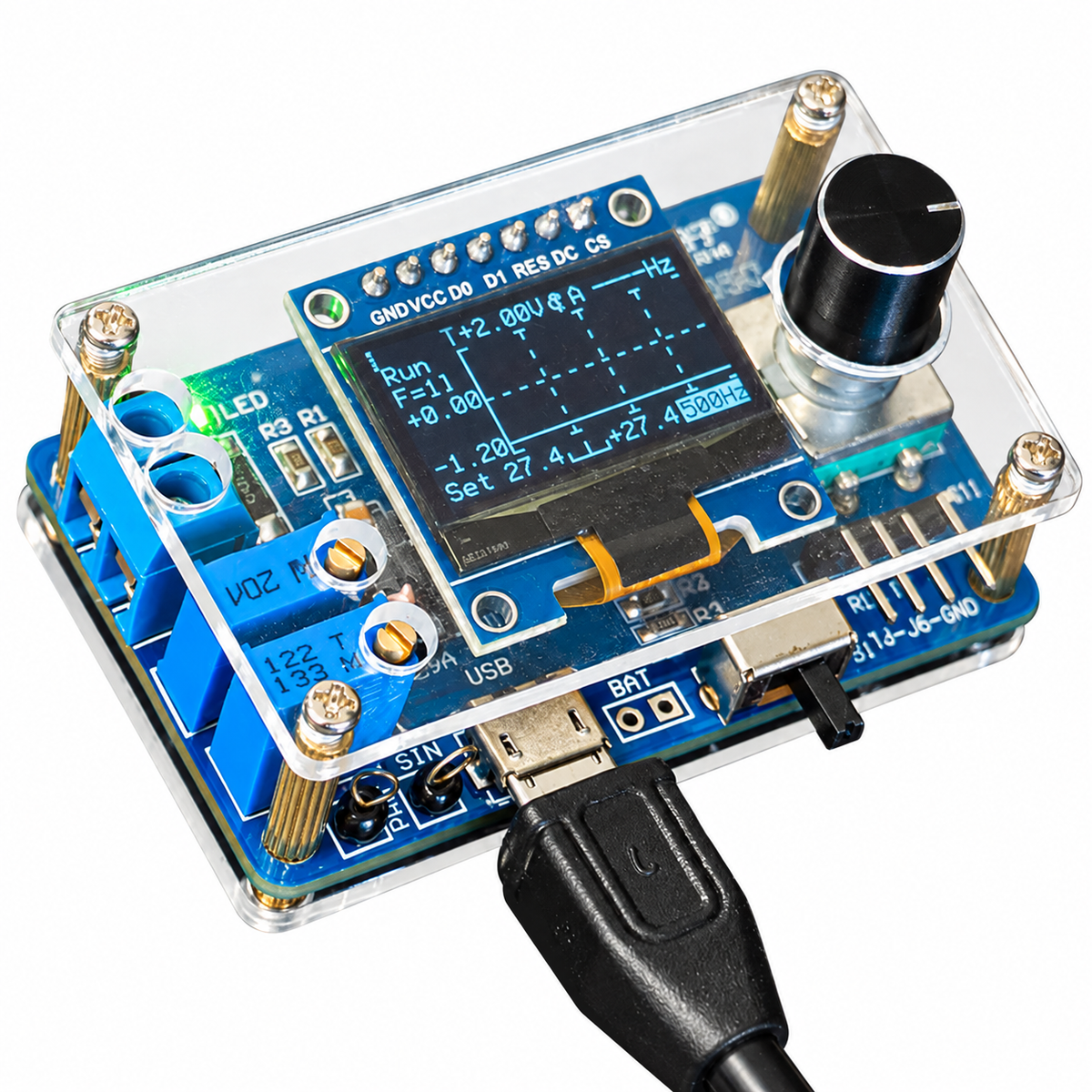 Mini Oscilloscope Soldering Kit with 0.96-Inch OLED