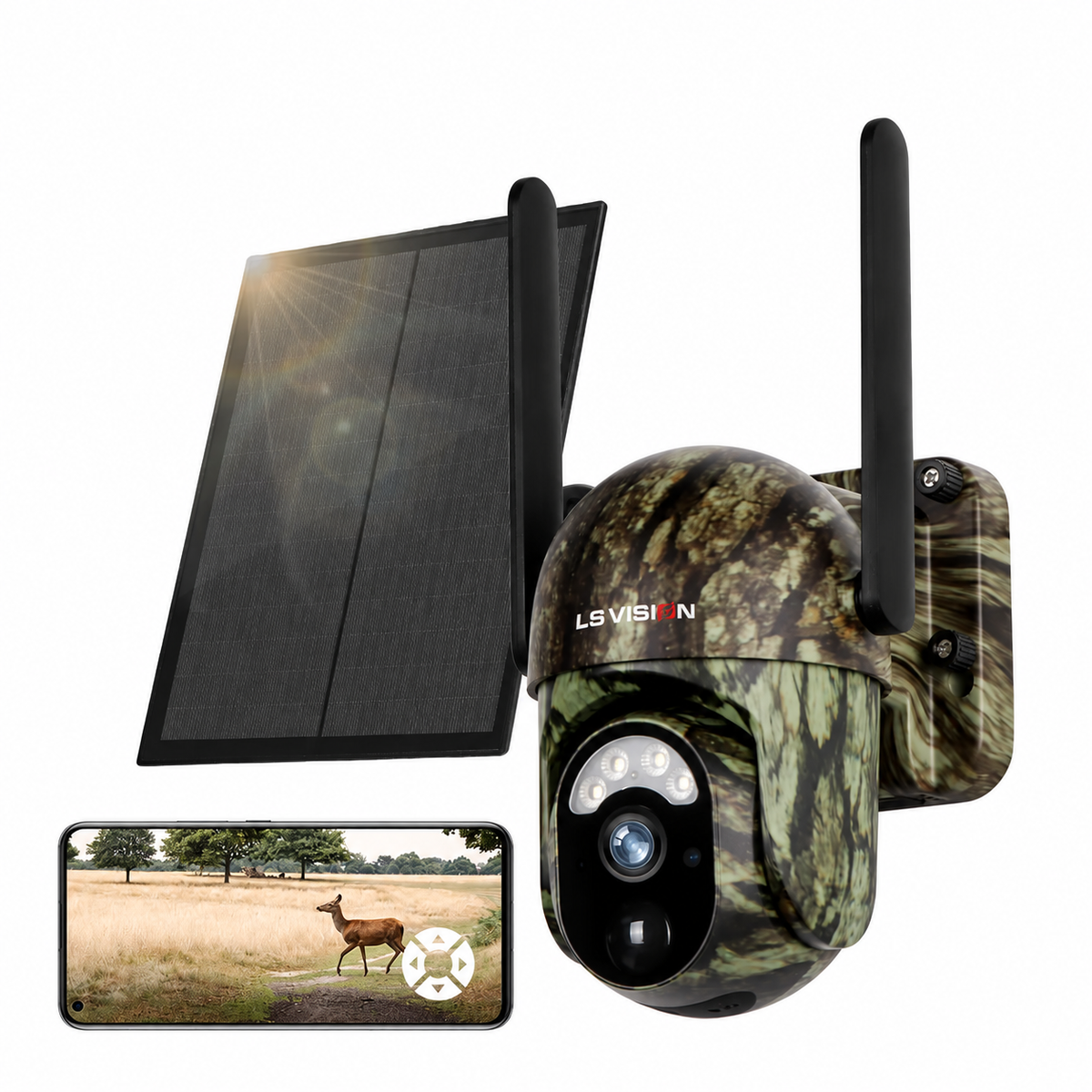 4G Solar Security Camera with Human and Animal Detection