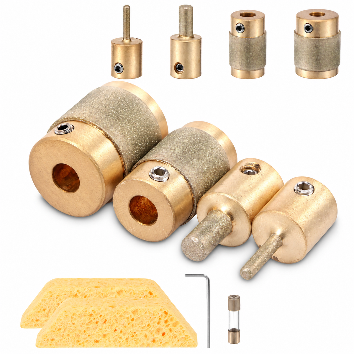 Diamond Glass Grinder Bits, Size and Set Options