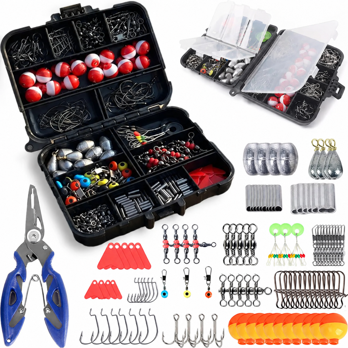 263-Piece Fishing Tackle Kit with Pliers & Box