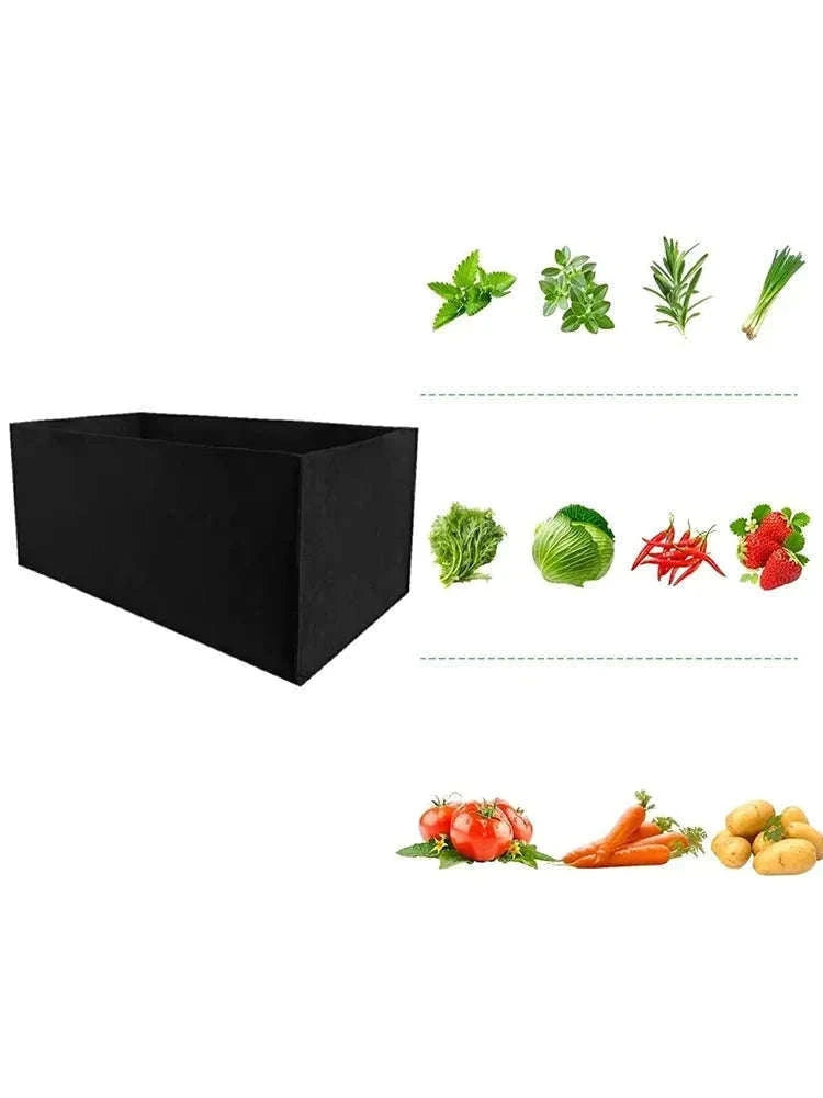 Square Felt Growing Bag for Vegetables, Herbs, and Flowers-50x30x20cm