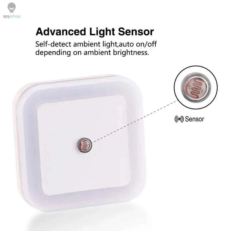 Square LED Night Light Sensor Plug – Auto-On Illumination for Safe, Cozy Spaces-
