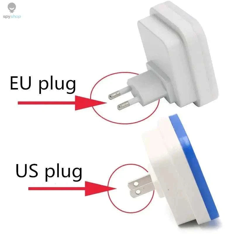 Square LED Night Light Sensor Plug for Hallways and Bedrooms-US  Plug Blue