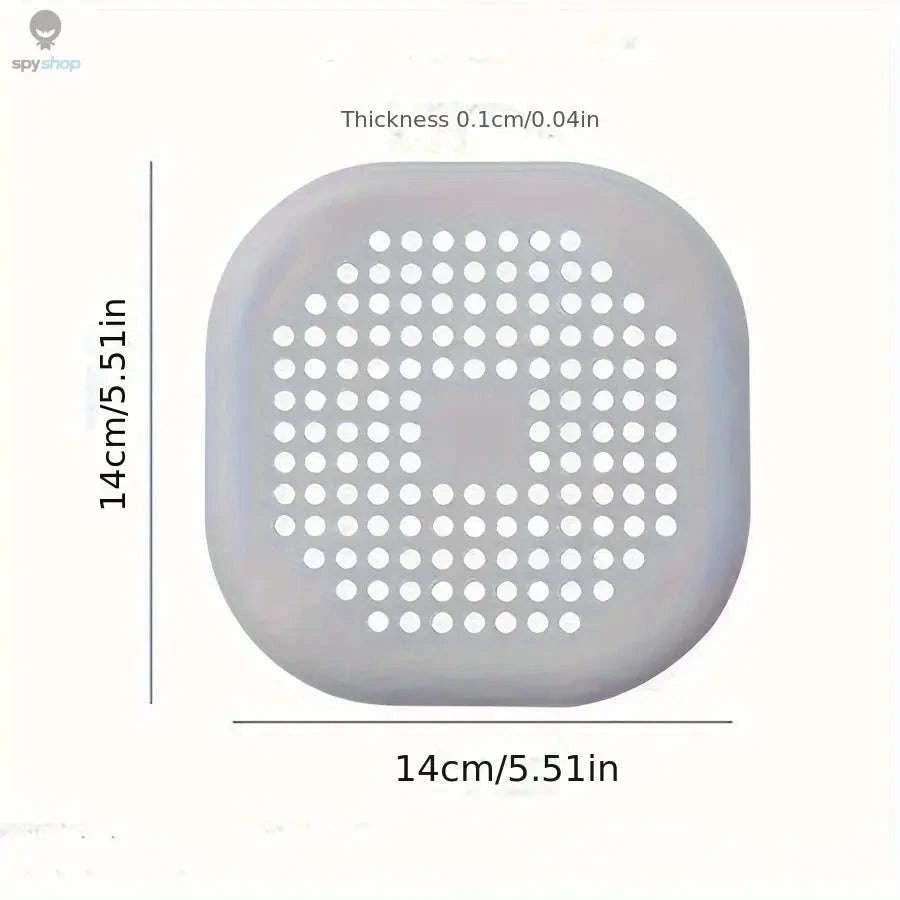 Square Silicone Floor Drain Cover – Anti‑Clog, Easy‑Clean, Universal Fit-WHITE / M