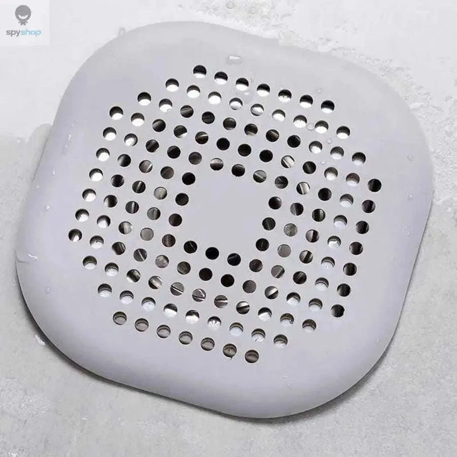 Square Silicone Floor Drain Cover – Anti-Clog Hair Catcher-WHITE / M