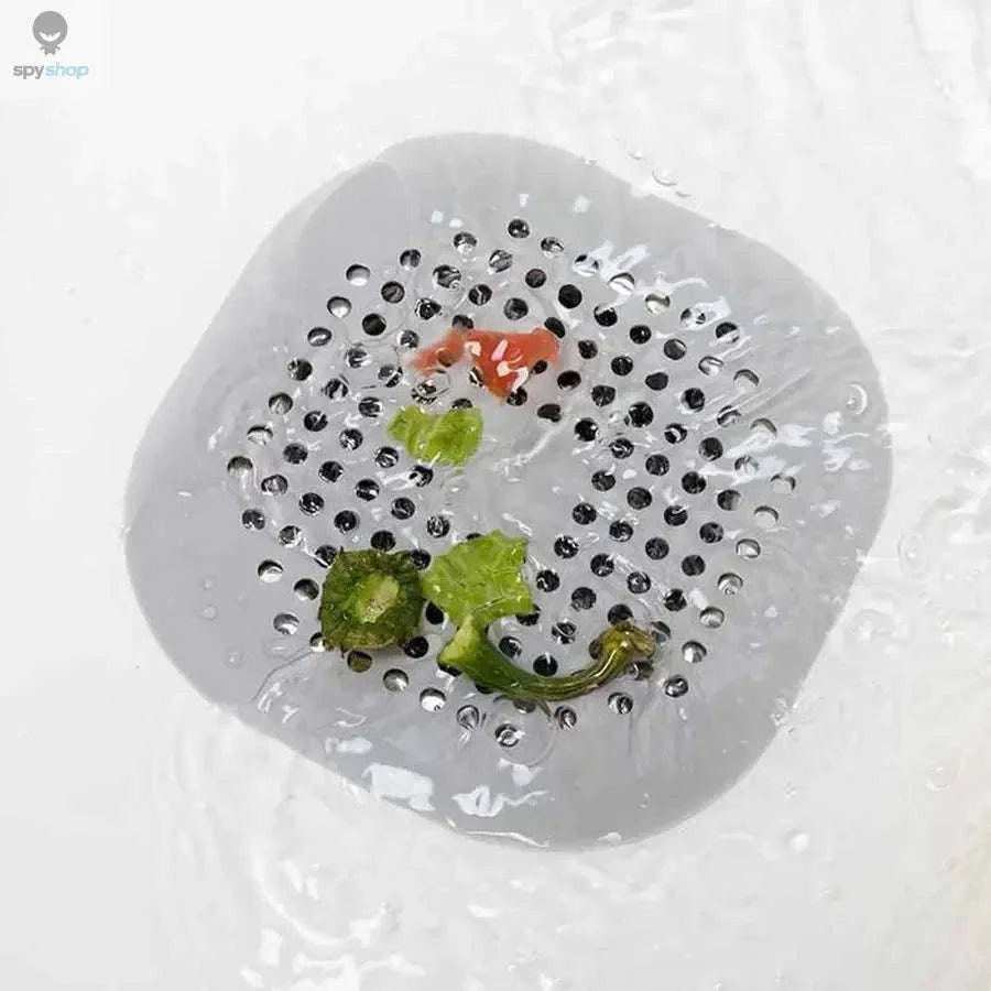 Square Silicone Floor Drain Cover – Anti-Clog Hair Catcher-WHITE / M