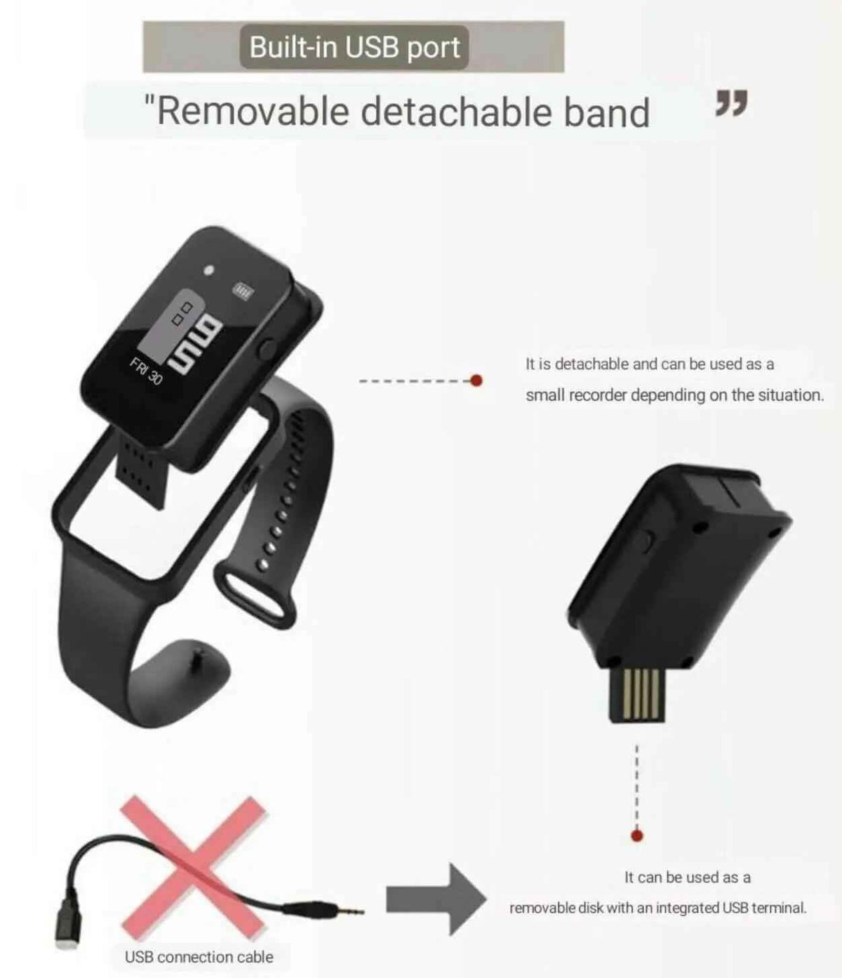 SR-600 Voice Recorder Watch-Default Title
