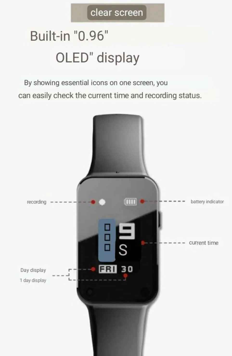 SR-600 Voice Recorder Watch-Default Title