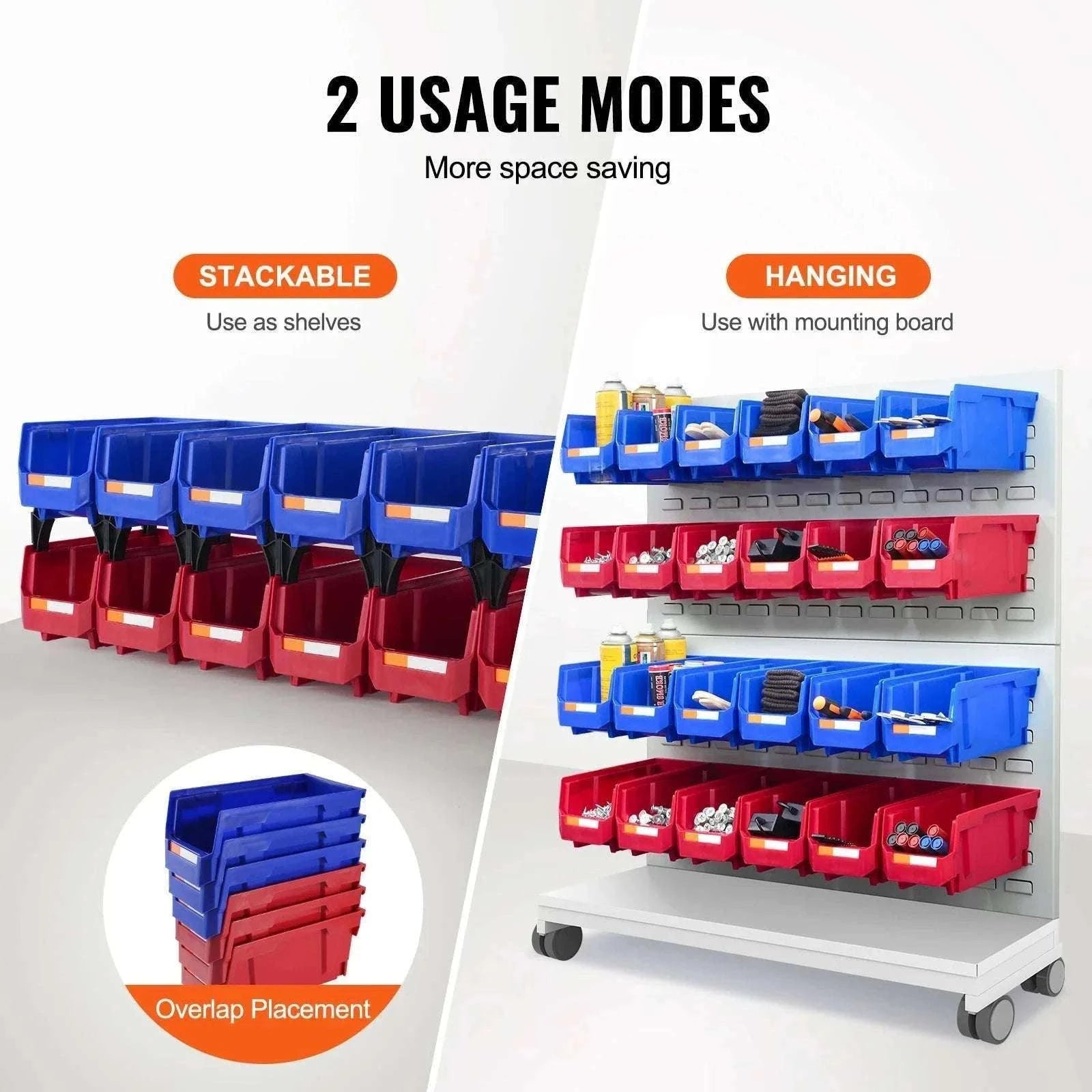 Stackable Plastic Storage Bins 12pcs 5x5x10 Organizer Set-12pcs / GERMANY