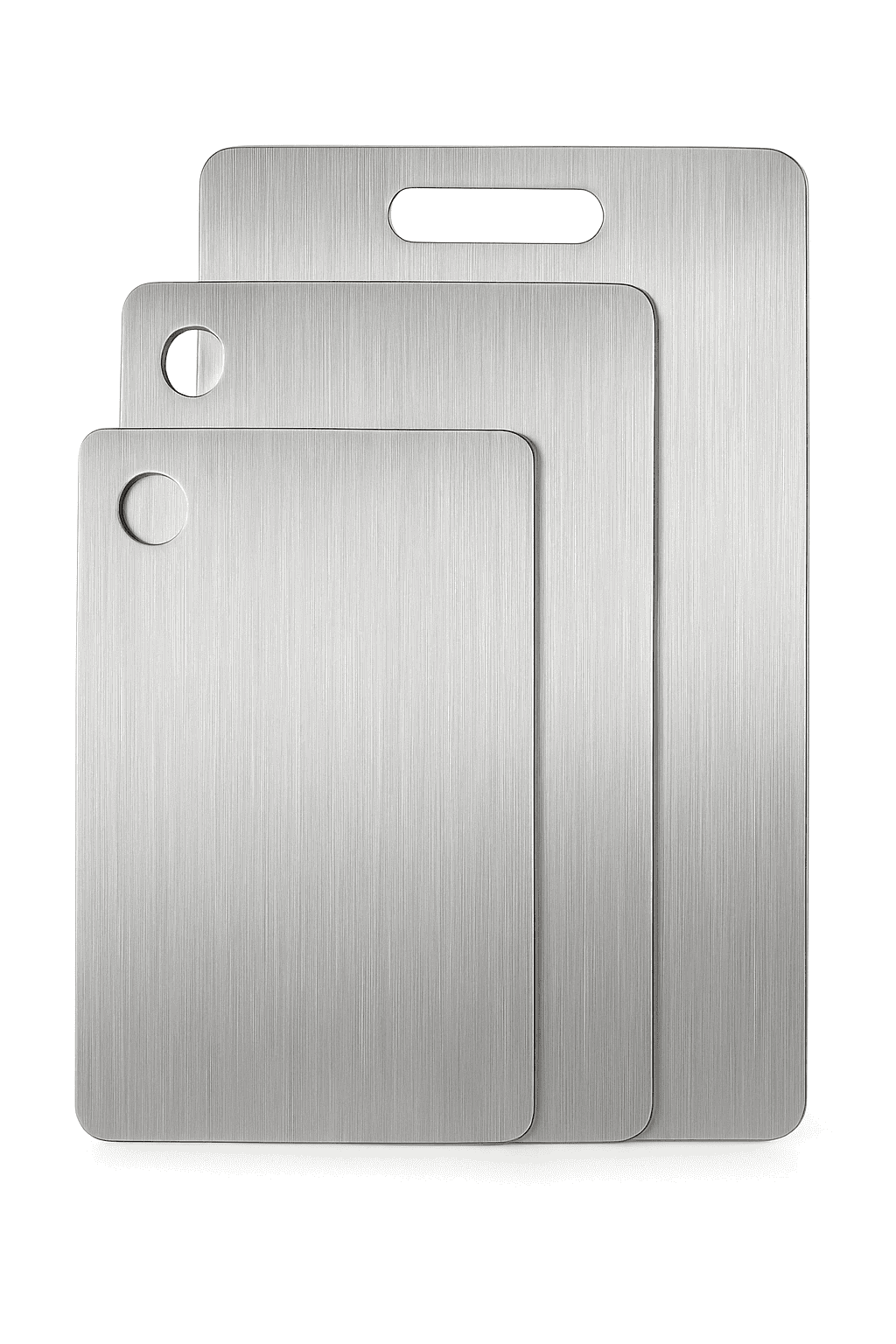 Stainless Steel 3-Piece Cutting Board Set with Non-Slip Feet-3PCS