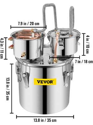 Stainless Steel Alcohol Distiller Kit 12L–50L Home Brewing Still-50L / GERMANY