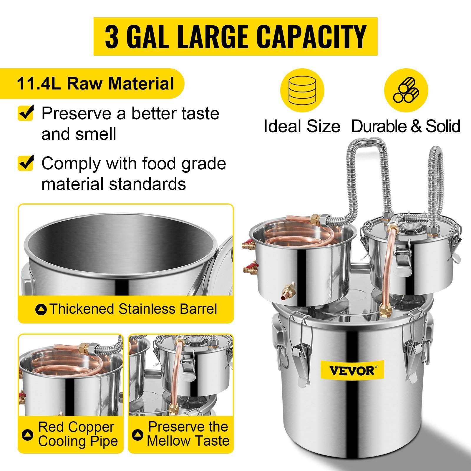 Stainless Steel Alcohol Distiller Kit 12L–50L Home Brewing Still-50L / GERMANY
