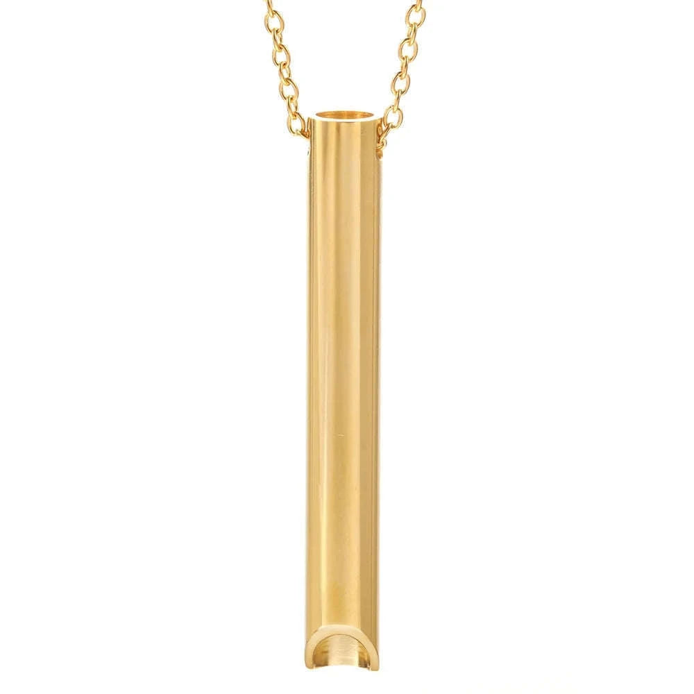 Stainless Steel Anxiety Breathing Necklace for Calm Moments-1Pcs Necklace
