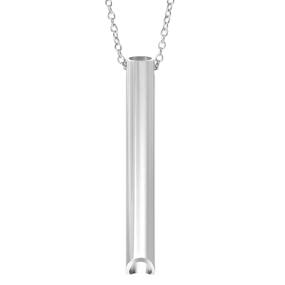 Stainless Steel Anxiety Breathing Necklace for Calm Moments-1Pcs Necklace