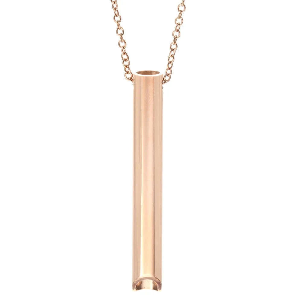 Stainless Steel Anxiety Breathing Necklace for Calm Moments-1Pcs Necklace