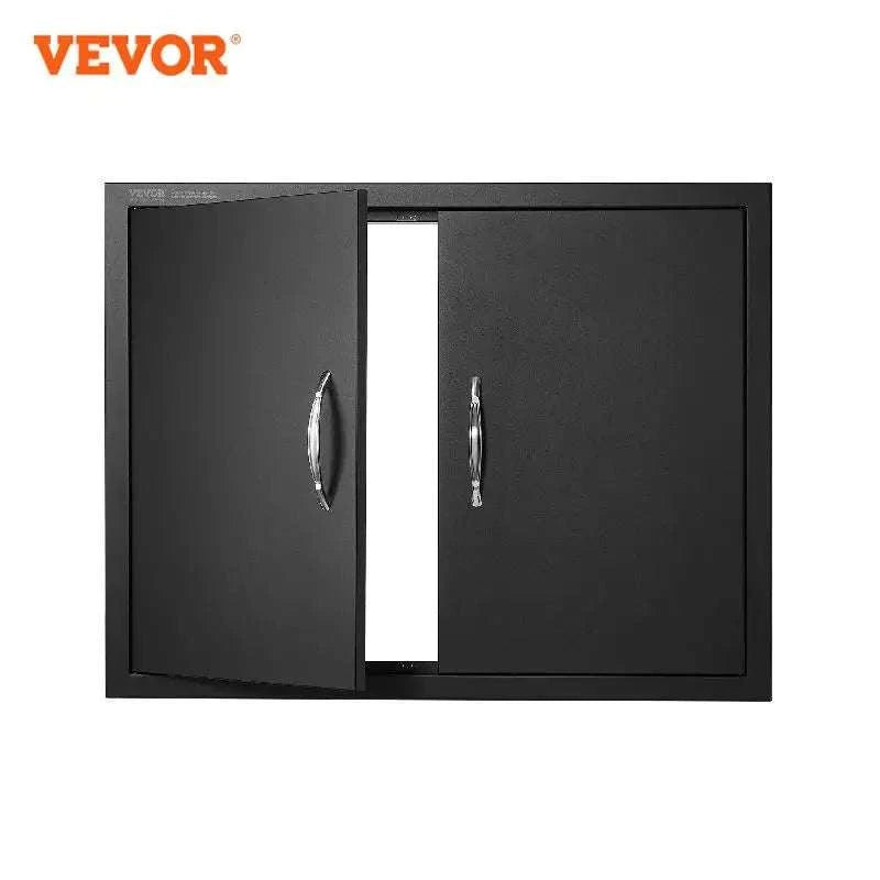 Stainless Steel BBQ Access Door Double Flush Mount Outdoor Cabinet Door-silver 31x31in / United States
