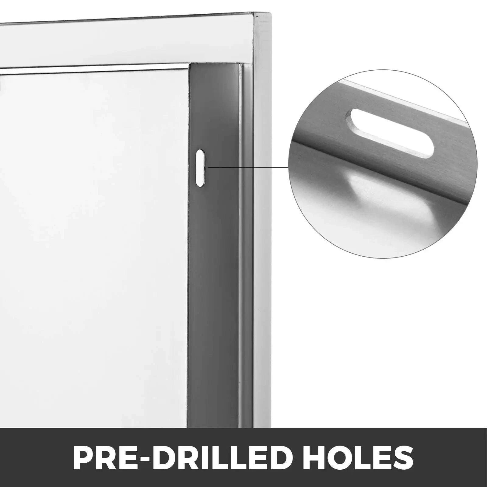 Stainless Steel BBQ Access Door with Recessed Handle-2-Door 31x24 inch / United States