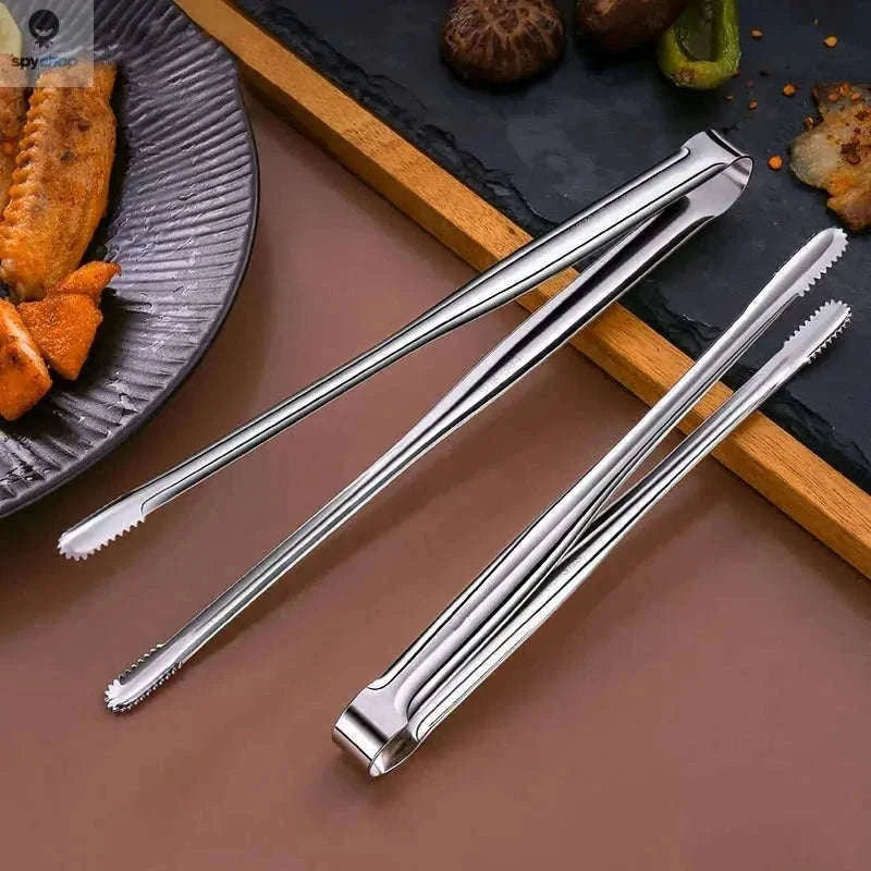 Stainless Steel BBQ Grill Tongs with Heat-Safe Precision Grip-M