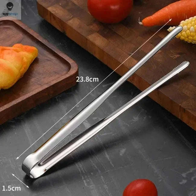 Stainless Steel BBQ Grill Tongs with Heat-Safe Precision Grip-M