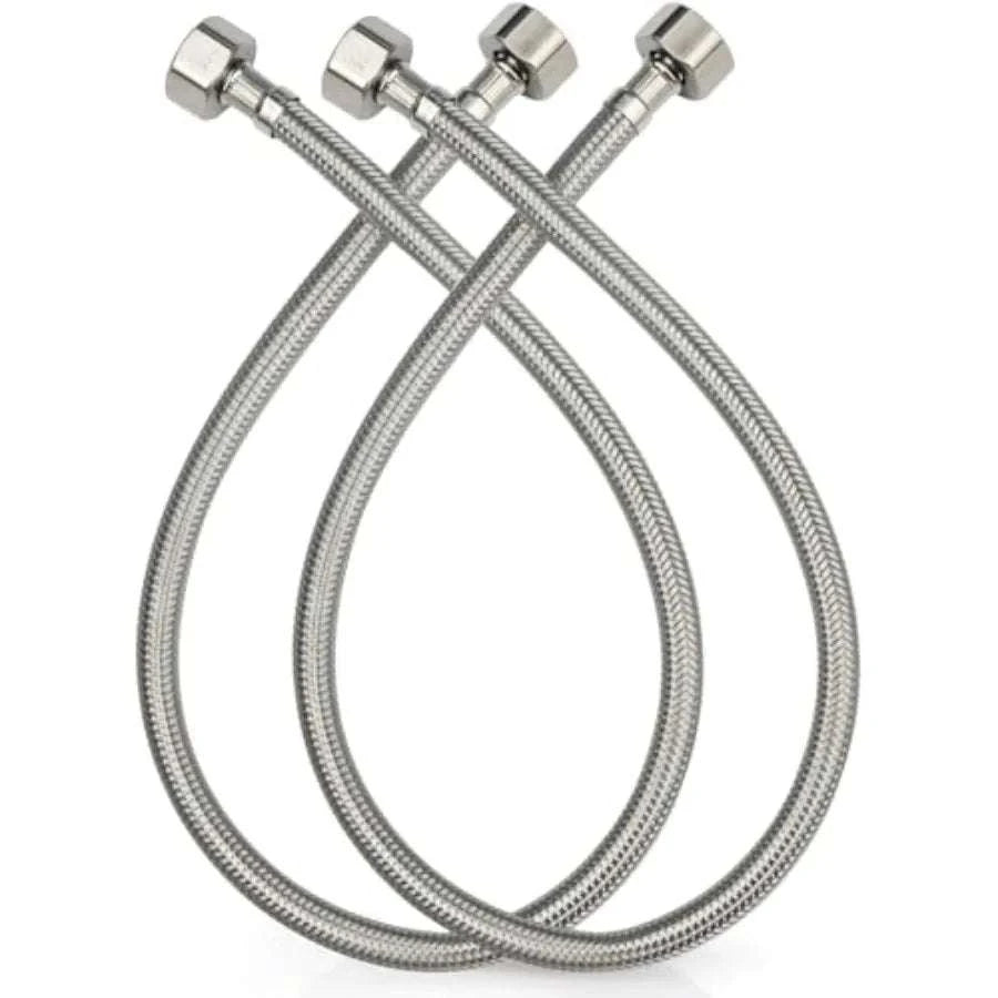 Stainless Steel Braided Faucet Supply Hose 1/2" FIP x2 Pack-United States