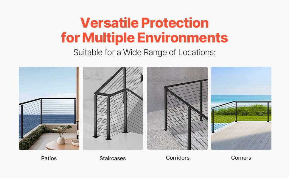 Stainless Steel Cable Railing Corner Post with Pre-Drilled L Holes-Type A / spain