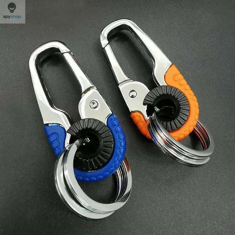 Stainless Steel Carabiner Keychain for Secure Everyday Carry-3pcs blue