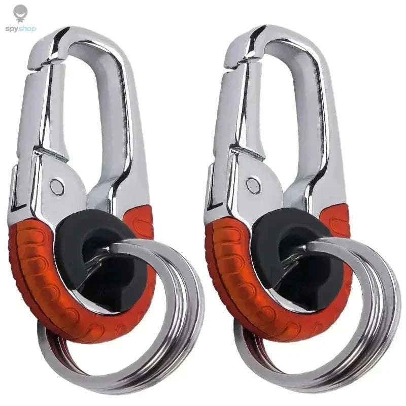 Stainless Steel Carabiner Keychain for Secure Everyday Carry-3pcs blue