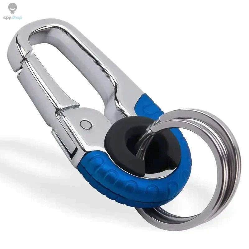 Stainless Steel Carabiner Keychain for Secure Everyday Carry-3pcs blue