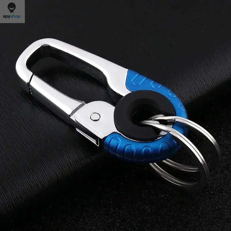 Stainless Steel Carabiner Keychain for Secure Everyday Carry-3pcs blue