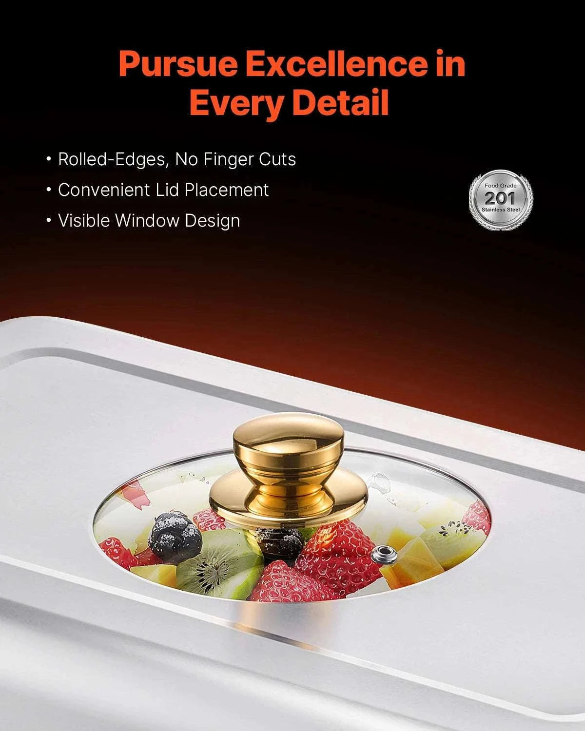 Stainless Steel Chafing Dish Buffet Set with Half-Size Pans-4 pack / United States