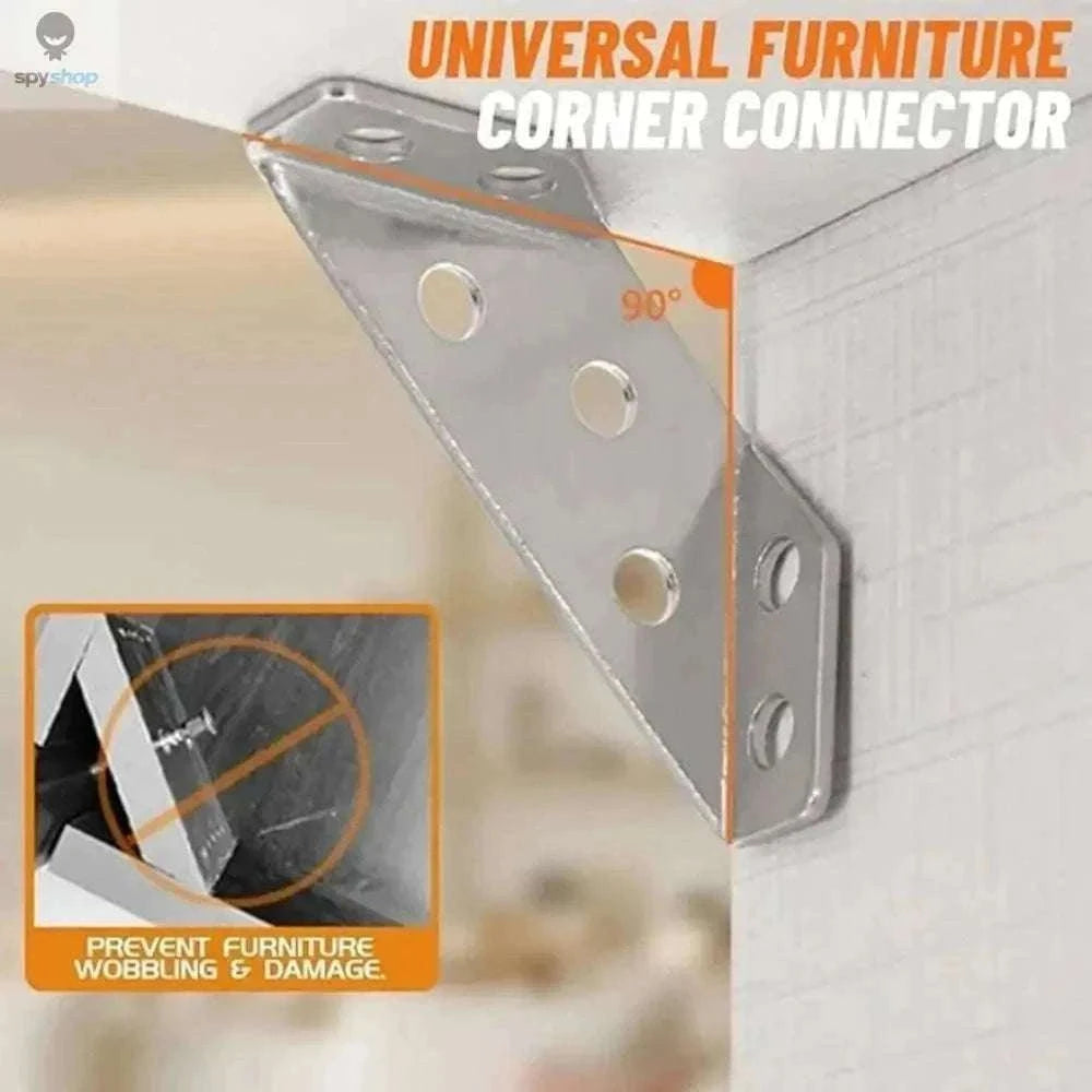 Stainless Steel Corner Brackets for Strong Furniture Support-20pc