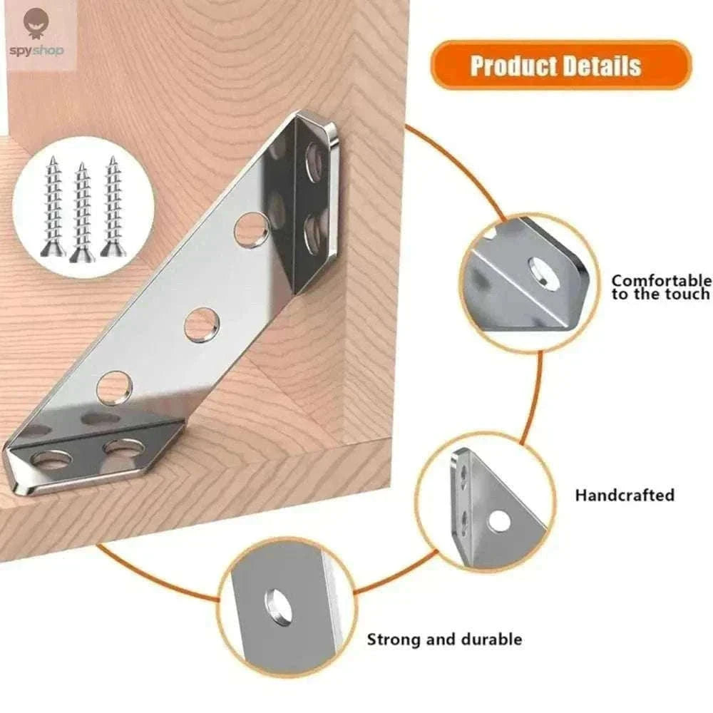 Stainless Steel Corner Brackets for Strong Furniture Support-20pc