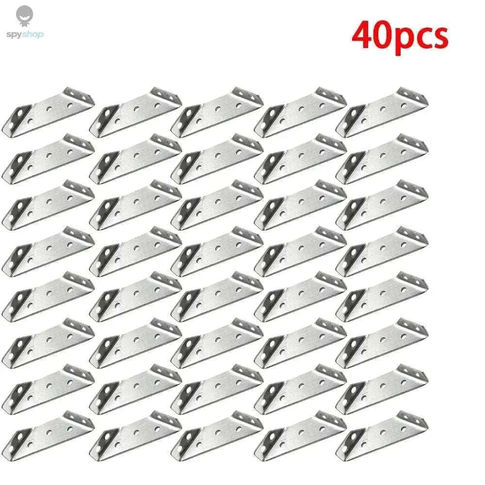 Stainless Steel Corner Brackets for Strong Furniture Support-20pc