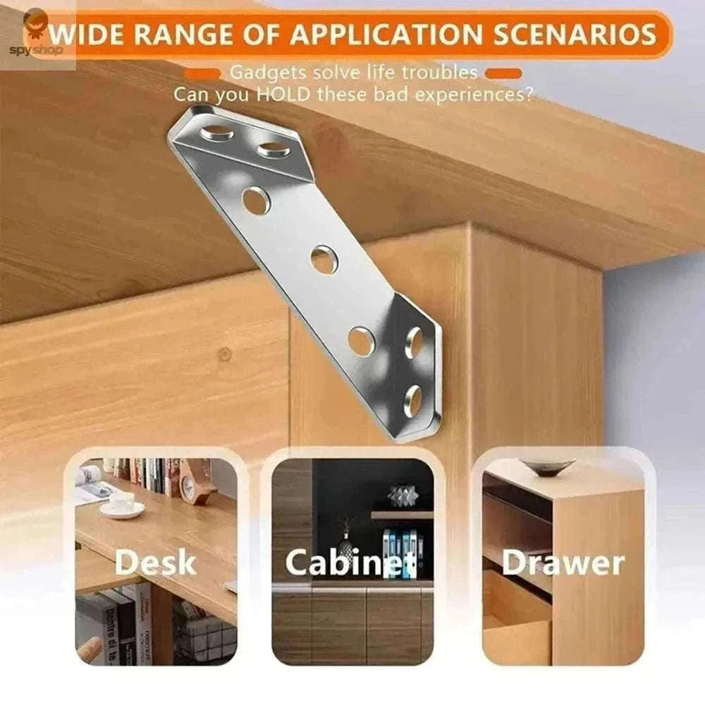 Stainless Steel Corner Brackets for Strong Furniture Support-20pc