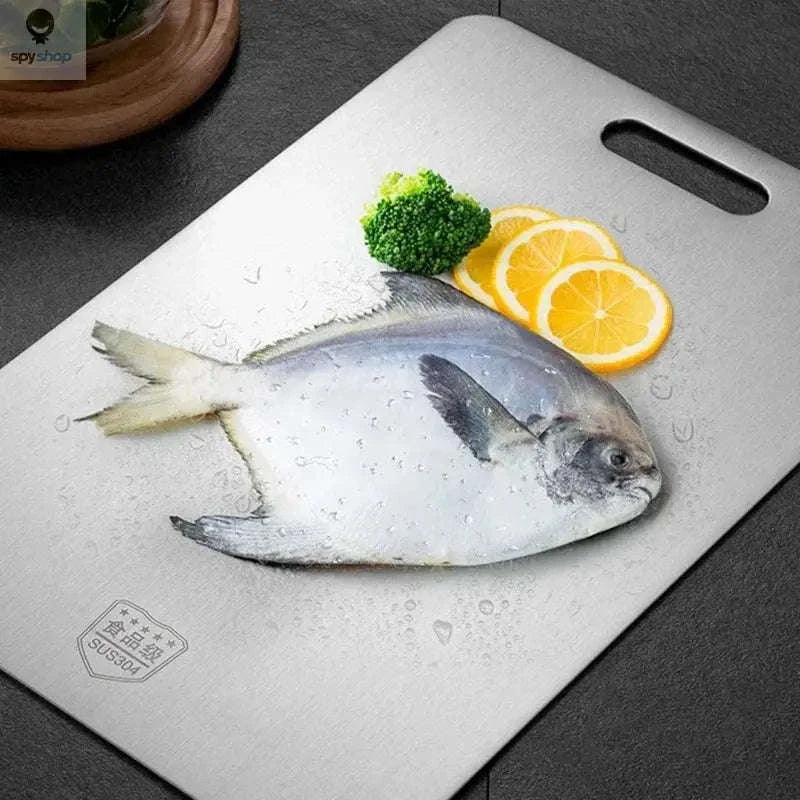 Stainless Steel Cutting Board – Hygienic, Durable, Double‑Sided Prep Surface-24x15cm