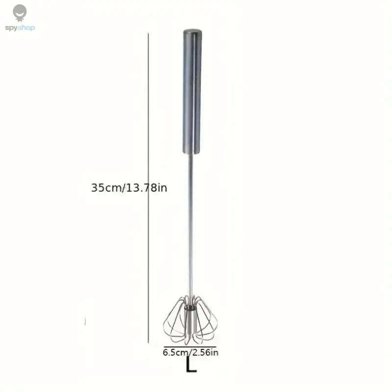 Stainless Steel Egg Beater – Semi‑Automatic Whisk for Effortless Mixing-S size 2pcs