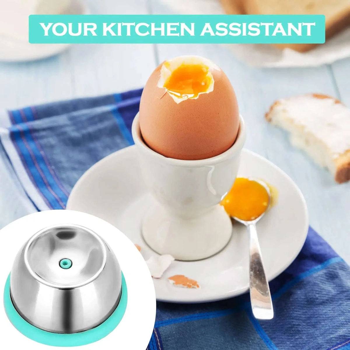 Stainless Steel Egg Piercer-SKY BLUE