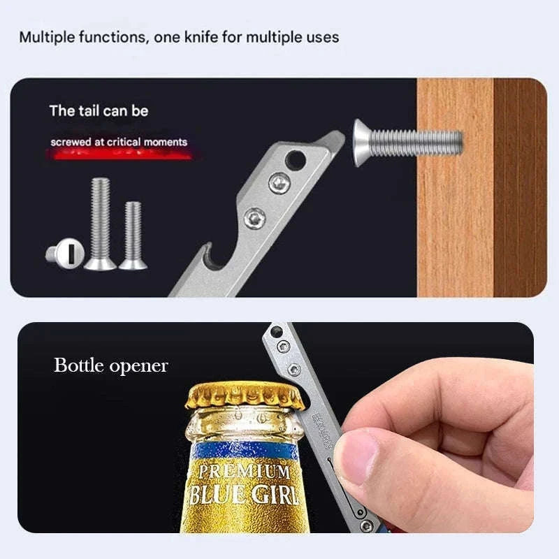 Stainless Steel Fast-Open Mini Scalpel Bottle Opener Knife-ONLY 10 BLADES-12