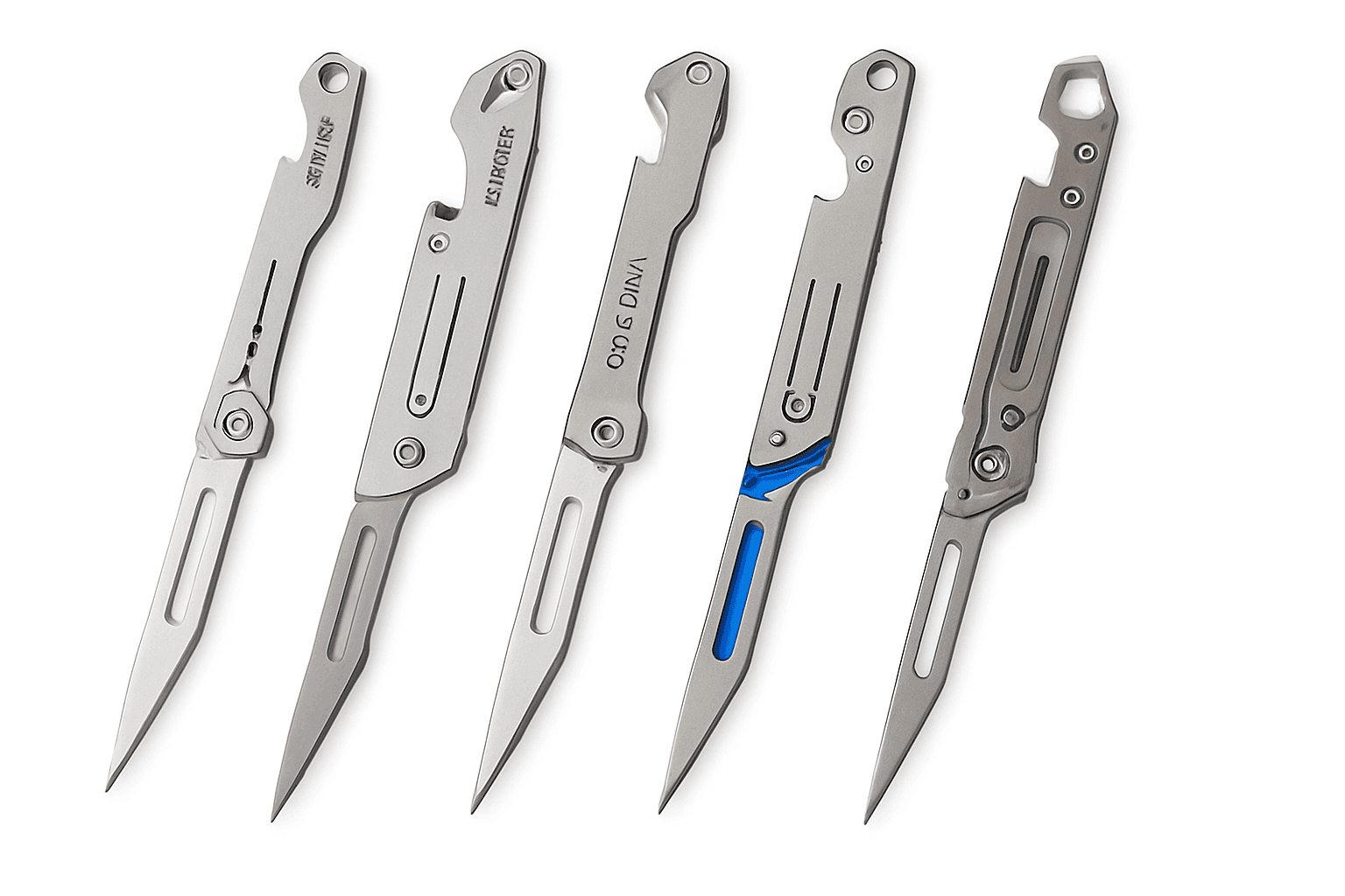Stainless Steel Fast-Open Mini Scalpel Bottle Opener Knife-ONLY 10 BLADES-12