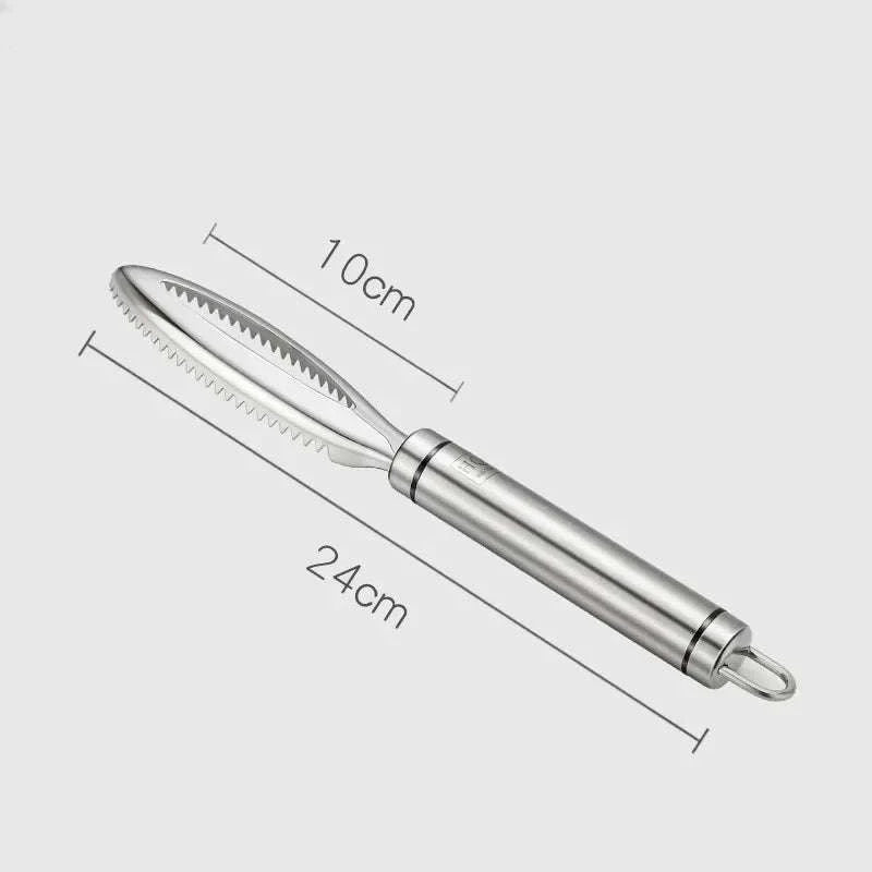 Stainless Steel Fish Scaler & Bone Tweezers-Fish scale scraping