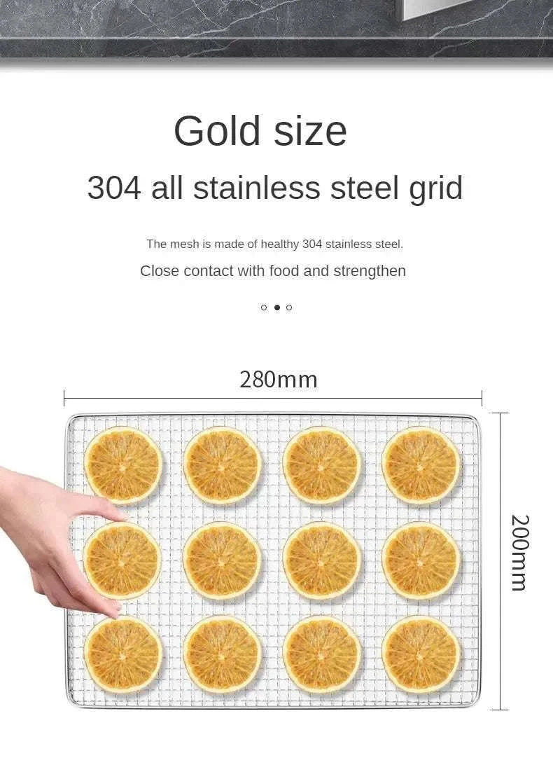 Stainless Steel Food Dehydrator with 12 Layers and Touch Control-6 layers / US