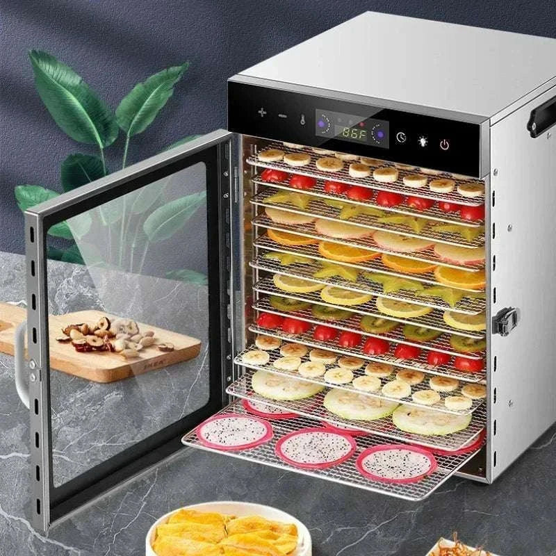 Stainless Steel Food Dehydrator with 12 Layers and Touch Control-6 layers / US