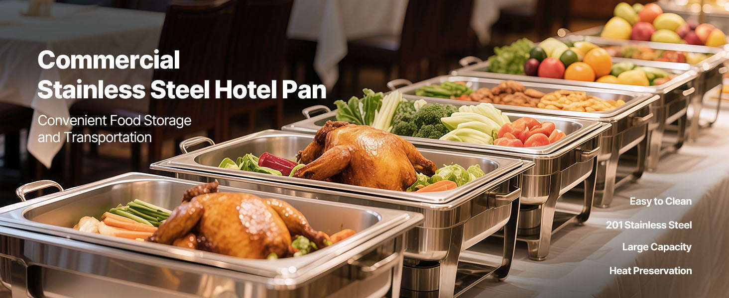 Stainless Steel Hotel Pan 1/2 Size 2.5-Inch Deep 4-Pack-6inch 2pcs / spain