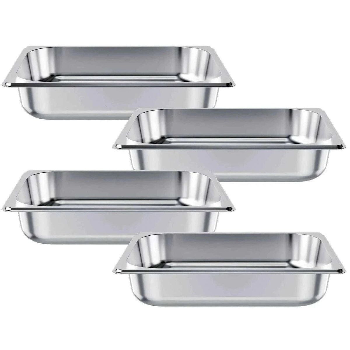 Stainless Steel Hotel Pan 1/2 Size 2.5-Inch Deep 4-Pack-6inch 2pcs / spain
